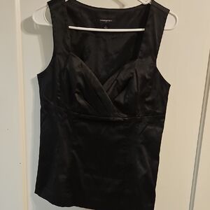 Banana Republic Black Satin Top. Size 6.